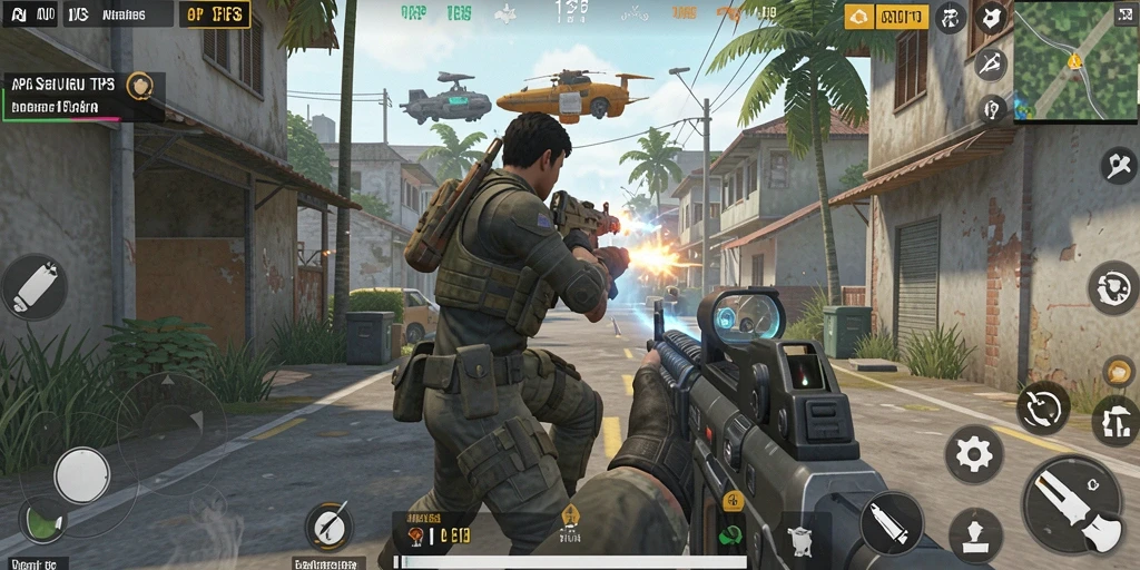 Tampilan gameplay TPS yang intens di API33.
