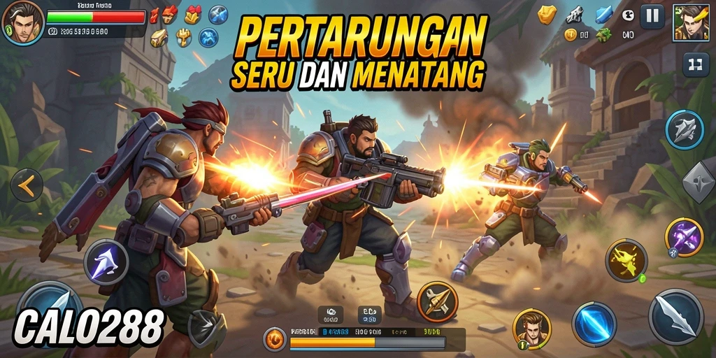 Tangkapan layar gameplay CALO288 yang menampilkan pertarungan yang seru.