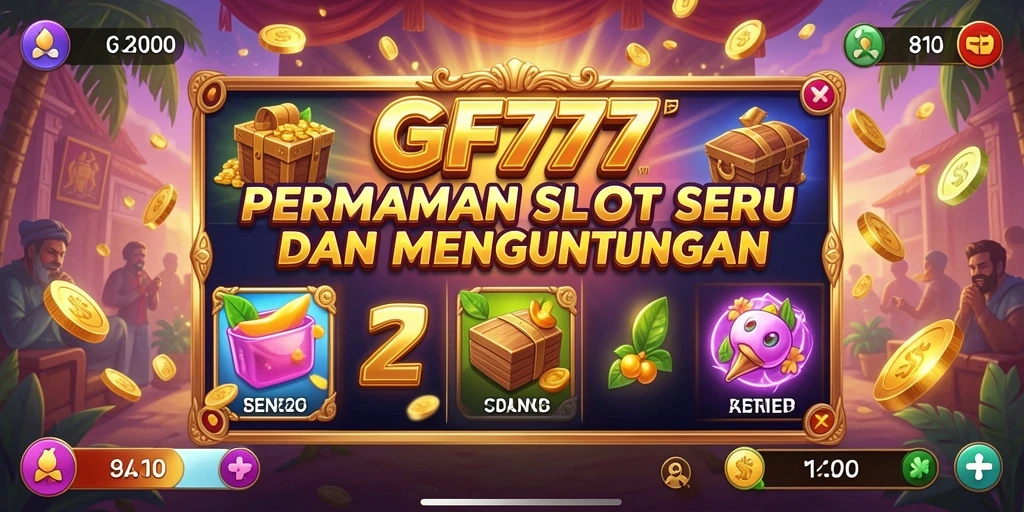 Tampilan gameplay menarik dari GF777 dengan berbagai tema Slot.