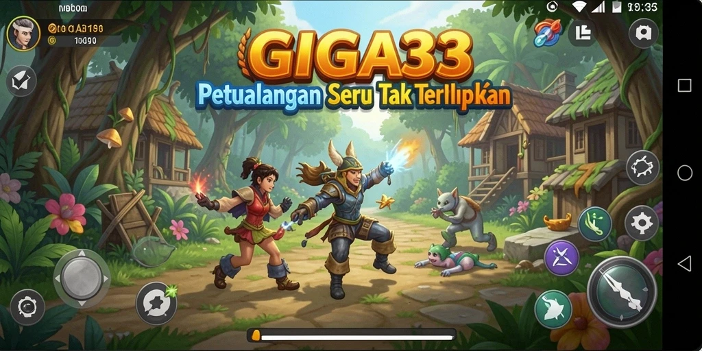 Screenshot GIGA33 menampilkan aksi seru dalam petualangan menegangkan.