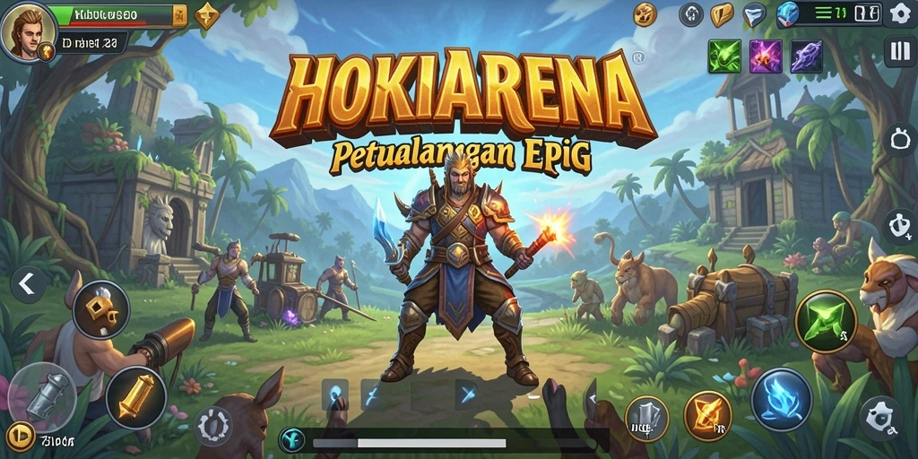 Gameplay HOKIARENA yang menantang dan seru.