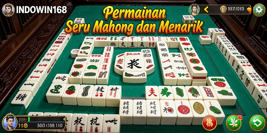 Screenshot INDOWIN168 menampilkan aksi seru permainan Mahjong.
