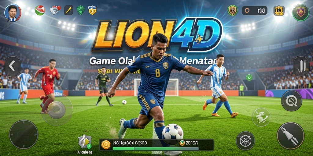 Gameplay seru dari LION4D dengan pemain beraksi di lapangan.